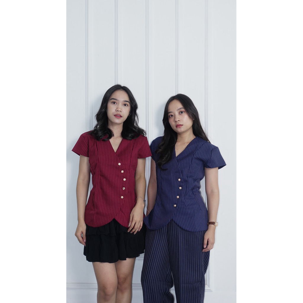 Tyche - Linea Blouse Semiwool | Stripe Top Premium