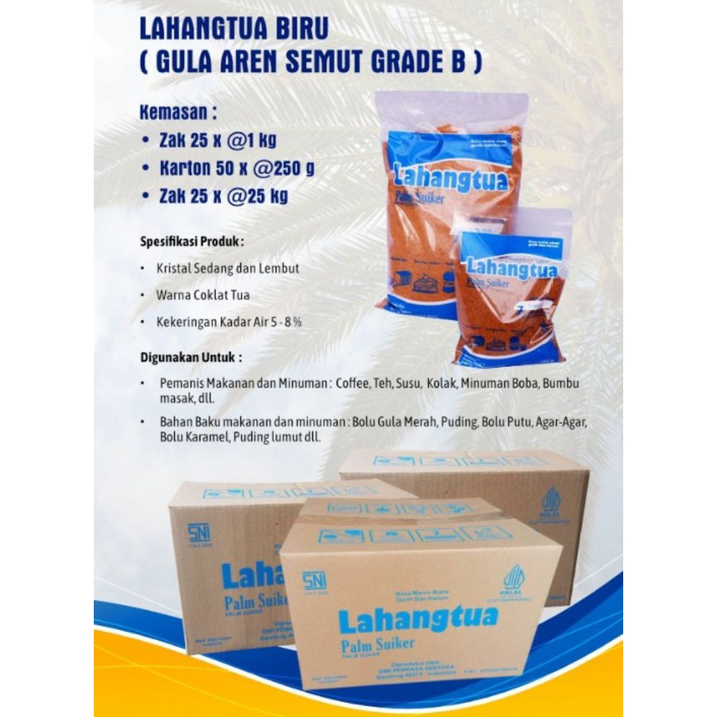 

Lahangtua Biru (Gula Aren semut ) 250gram