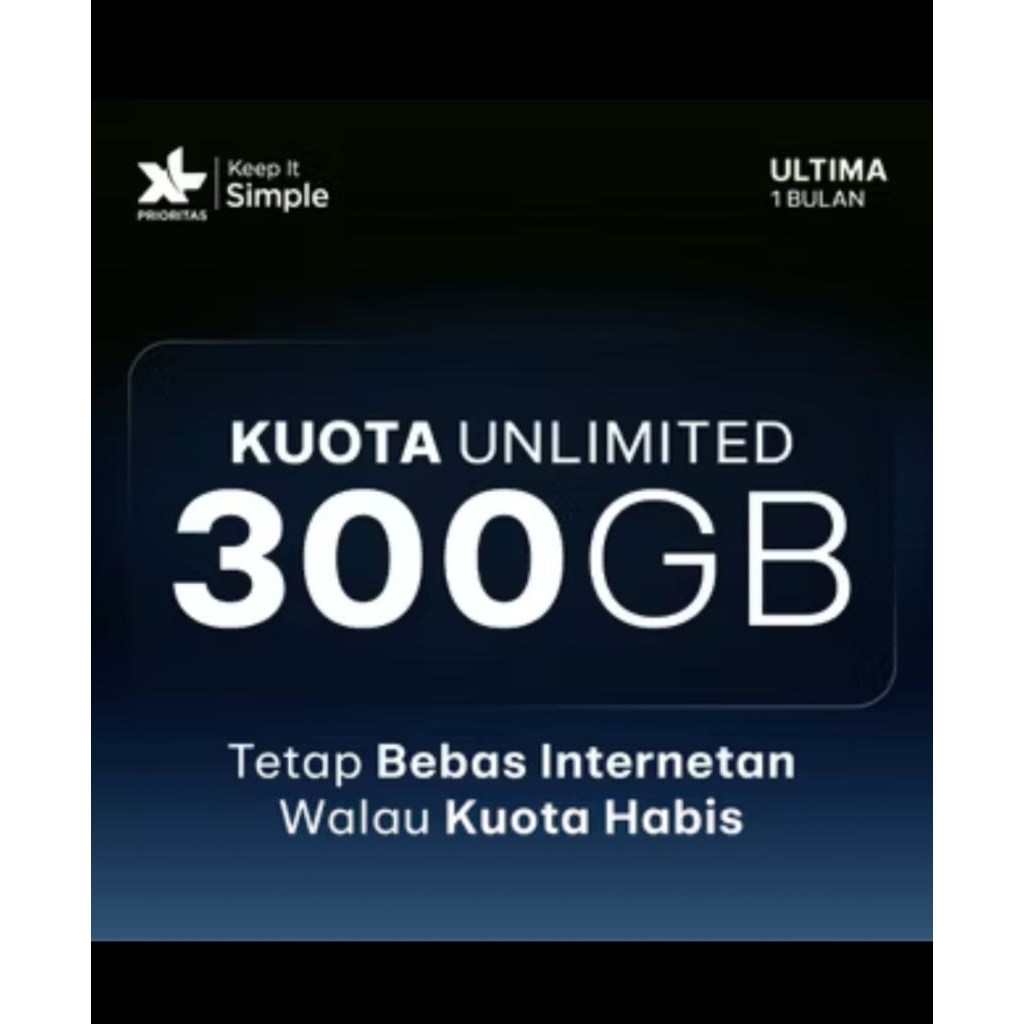 XL UNLIMITED 300GB FULL KUOTA