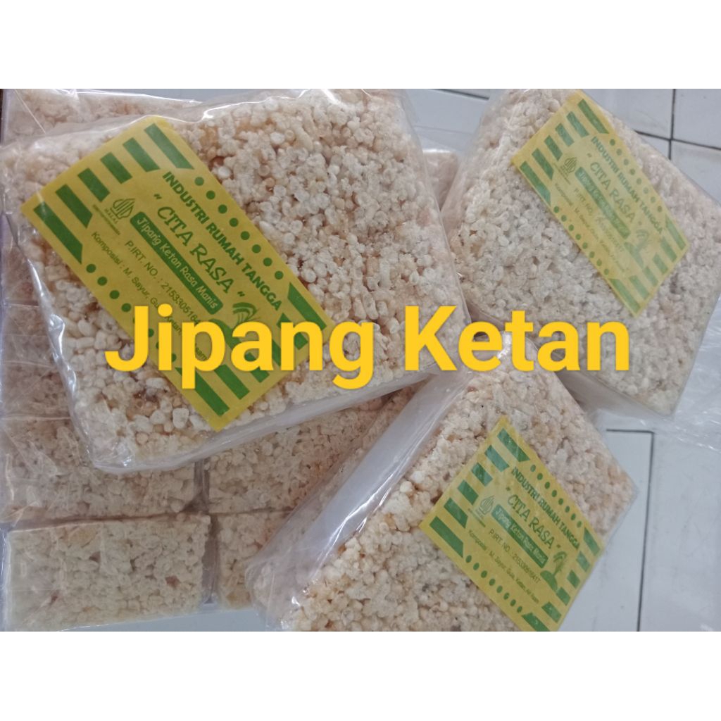 

Jipang Ketan asli beras ketan pilihan | 1 pac isi 4 iris dan 1 bal isi 15 pac | enak manis kres | jajanan khas kebumen