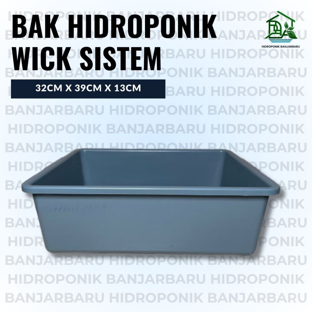 BAK HIDROPONIK PERSEGI PANJANG BAK ABU HIDROPONIK WICK SISTEM