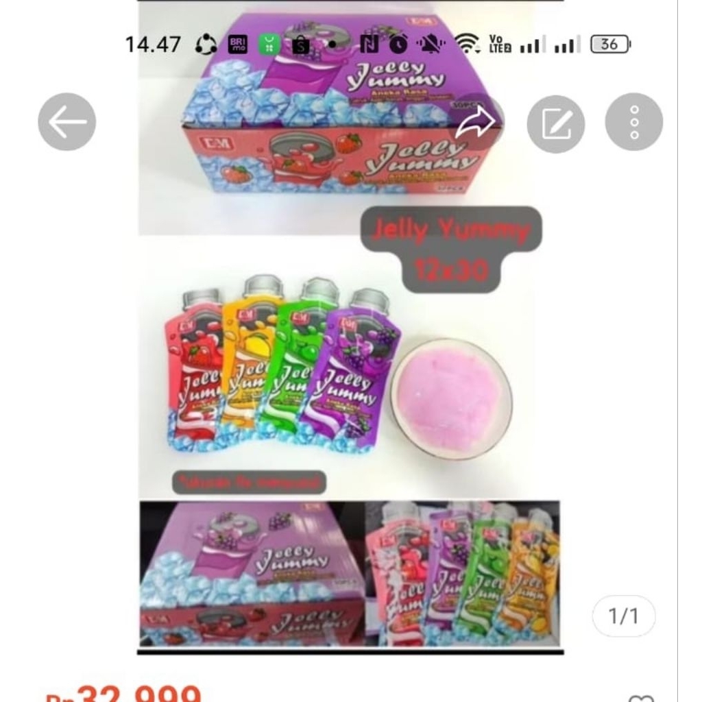 

permen jely yumi gumy Dsm 30 pcs