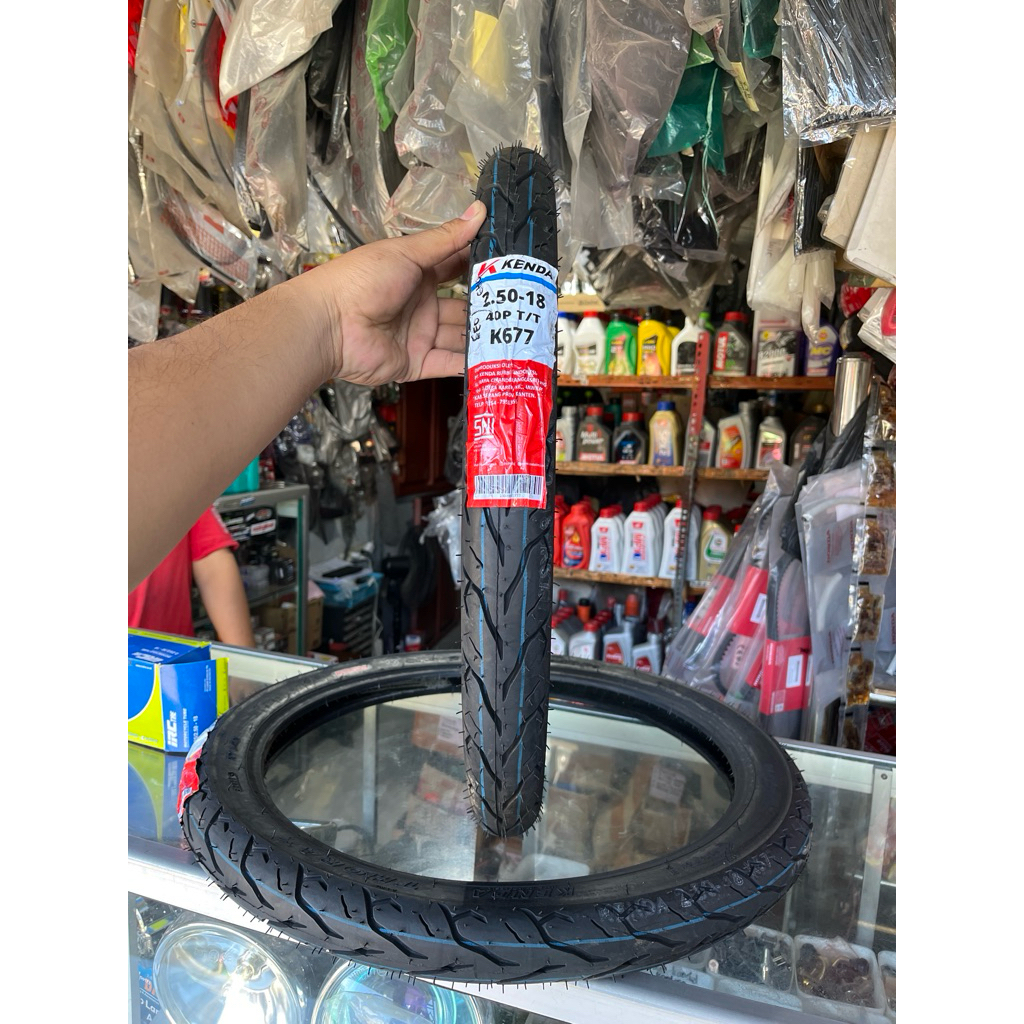 BAN KENDA THORAX UKURAN 250 RING 18 SOFT COMPOUND AG STYLE SLIM KENDA TYRE K667 FIZR FORCE1 JUPITER 