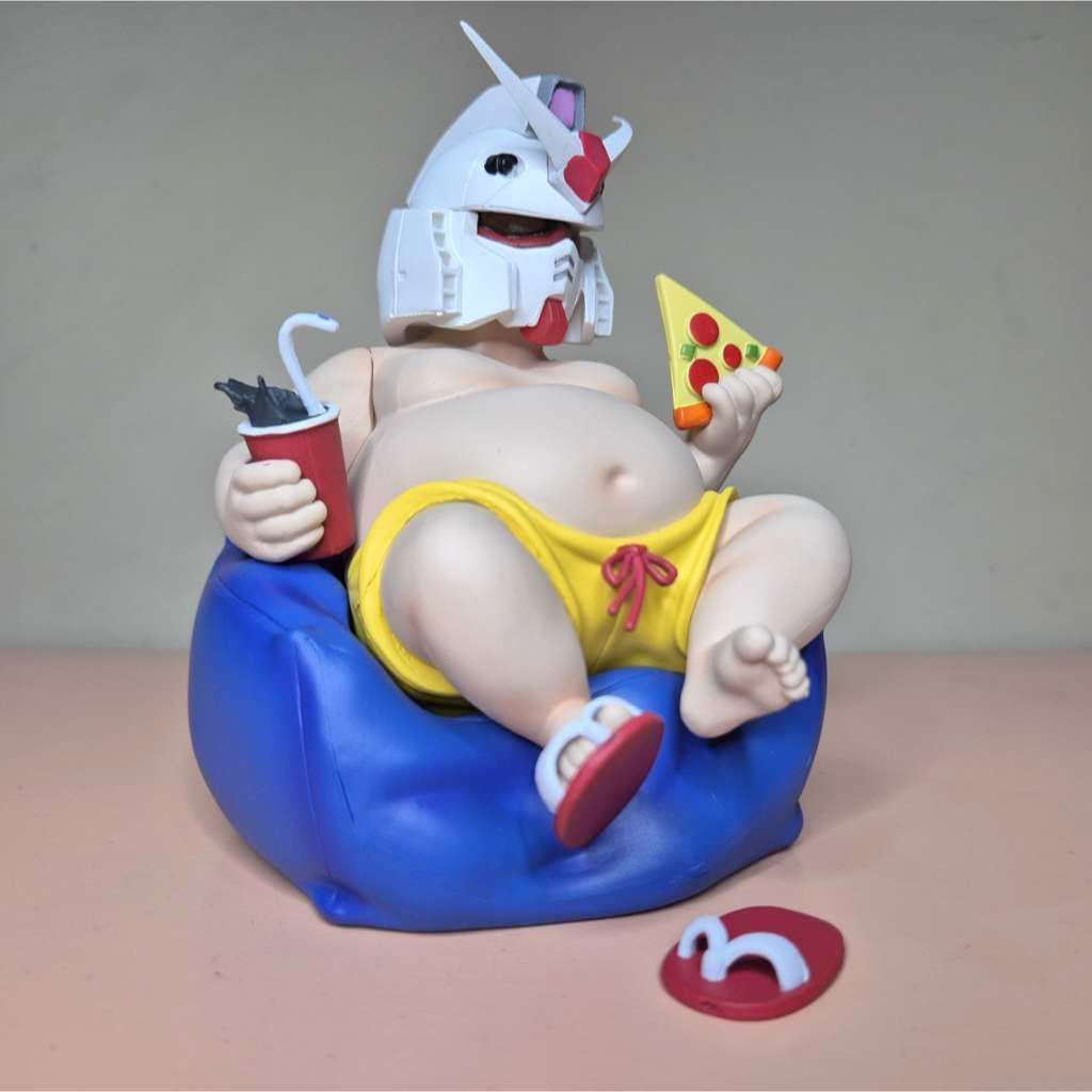 Figure Sitting Fat Man mobile suit gundam RX78 tinggi 6" 13cm PVC Collectible Anime