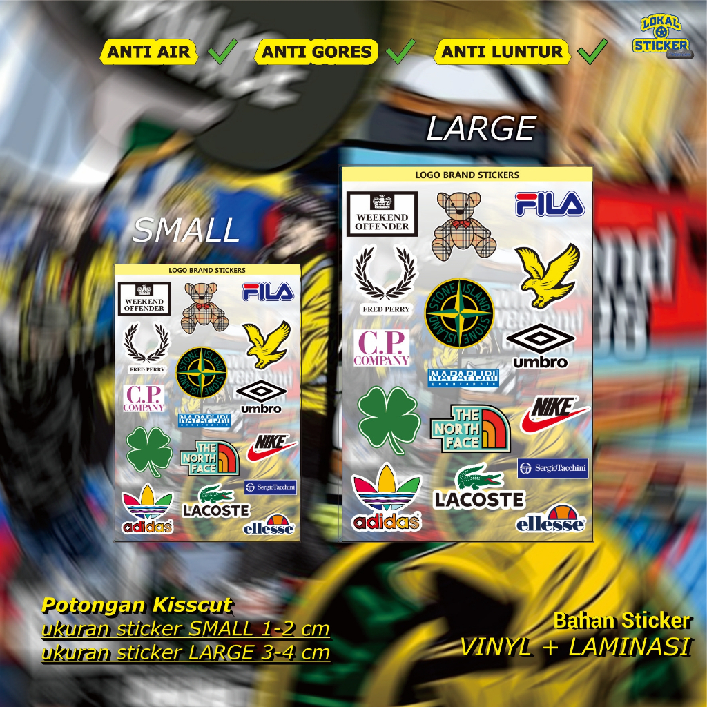 

STIKER PACK LOGO BRAND CASUAL