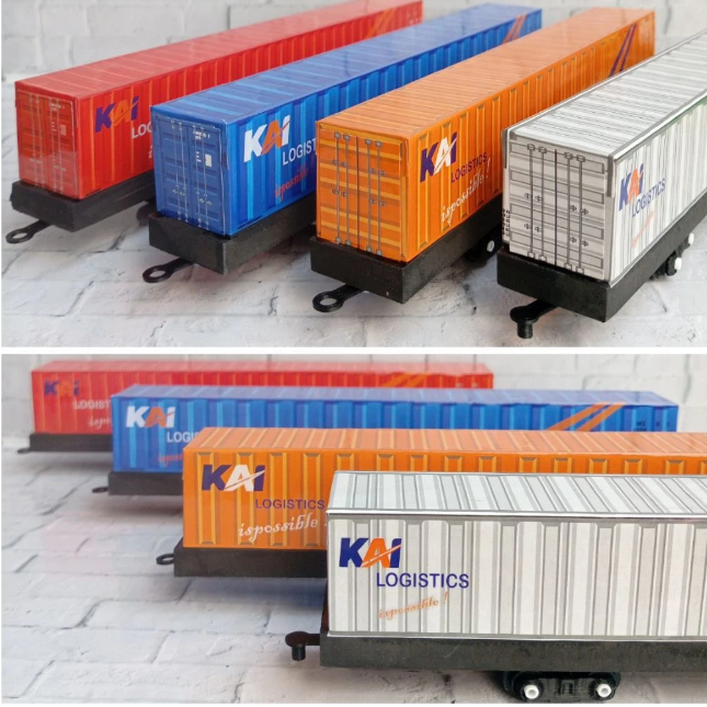 Mainan Miniatur Gerbong Kontainer KAI