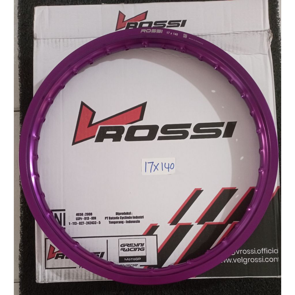 Lingkar Vrossi 17 140, Ungu Purple Violet Velg Jari jari Veleg motor Rim Original Vrossi Supra x/fit