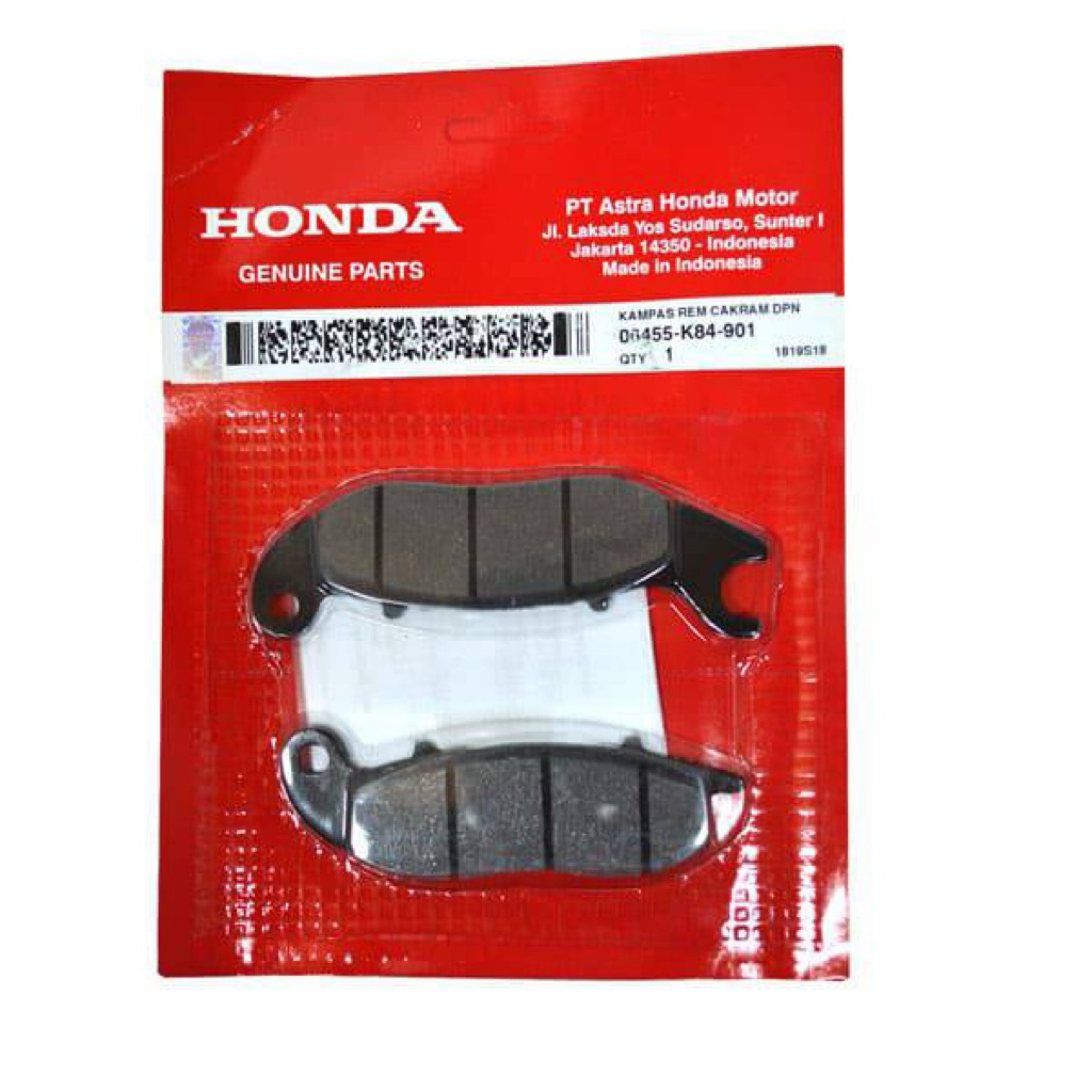 Kampas Rem / Disc Pad Cakram AHM 06455-K84-901 ORIGINAL Honda Disk Pad FR Depan Untuk Motor CRF150 A