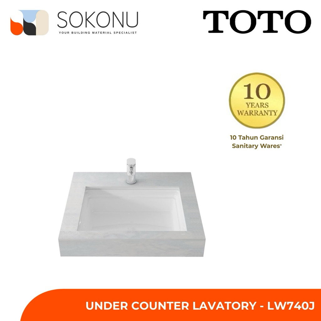 TOTO Under Counter Lavatory - LW 740 J