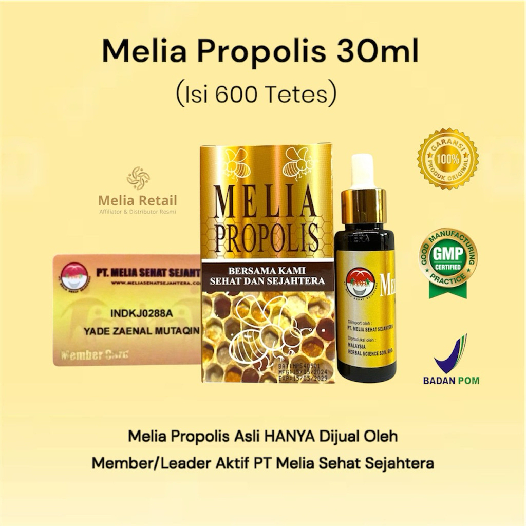 Melia Propolis 30ml | Propolis Melia 30ml Asli 100% Original | Melia Propolis Original 30ml | Melia 
