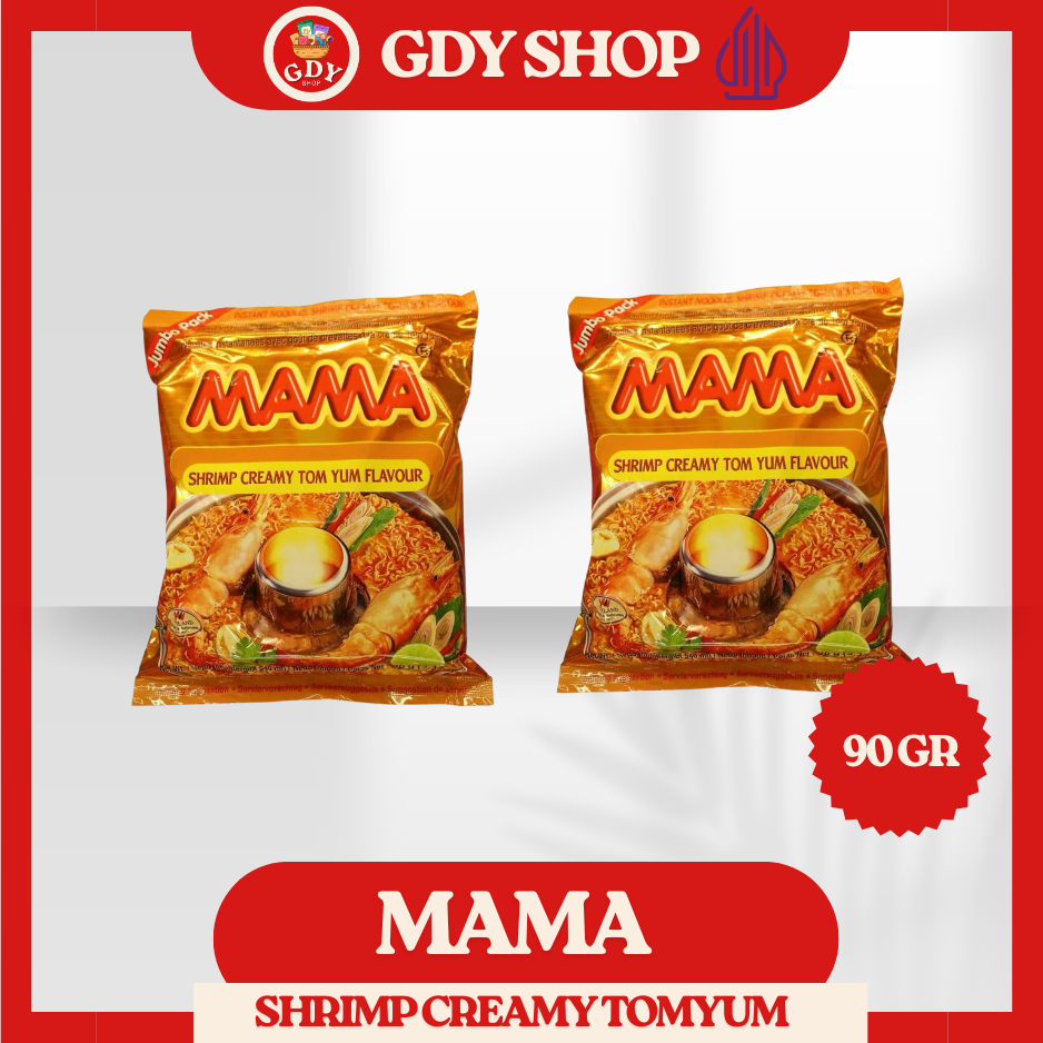 

Mie | MAMA 90 gr Jumbo Pack Tomyum Creamy Tom Yum/ Green Curry Thailand Noodles