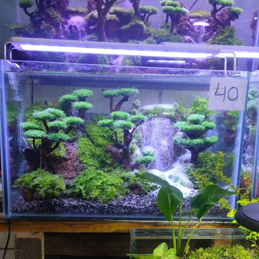 aquascape waterfall fullset size 40*25*25 cm,tinggal isi air aja