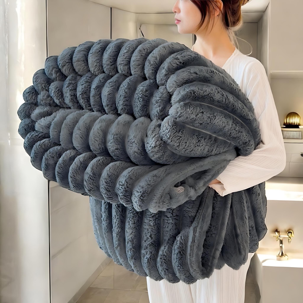 Selimut Dewasa Bulu Embos Polos 180x200 Asriyasashii Termurah Terlaris