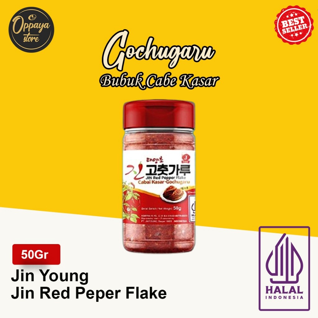 

Gochugaru Bubuk Cabe Korea Halal 50 Gr JIN Red Pepper