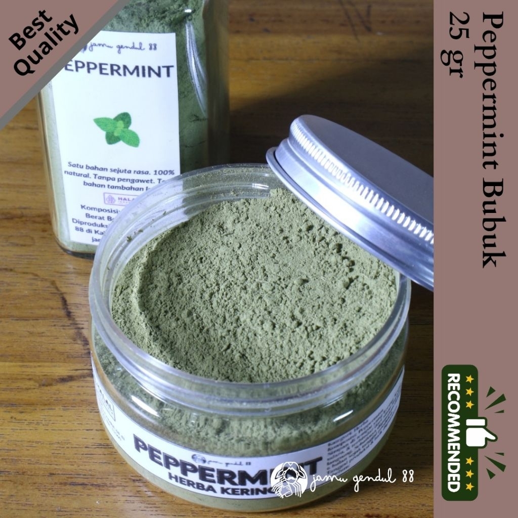 

Peppermint Powder - Bubuk Peppermint - High Quality Herbs Powder by Jamu Gendul 88