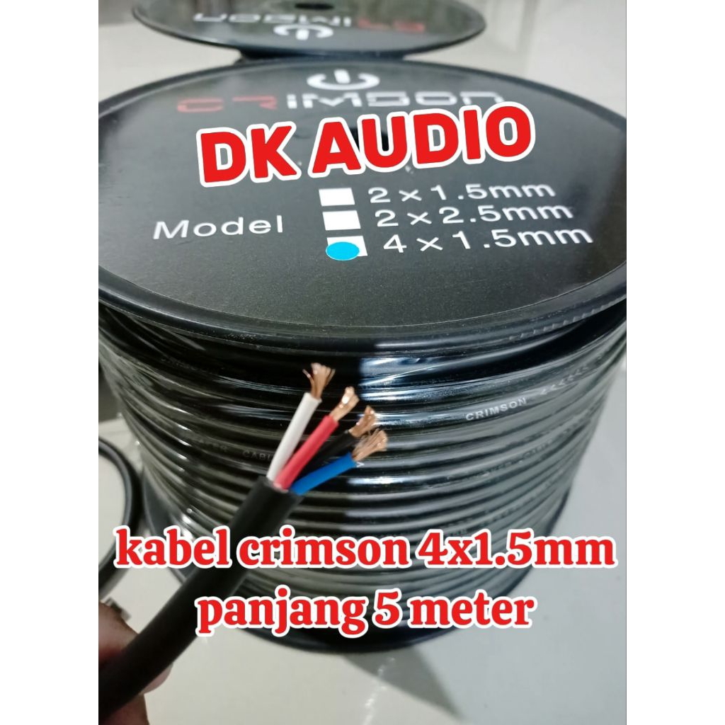 kabel crimson 4x1.5 mm 5 meter kabel speaker isi 4 murah original crimson