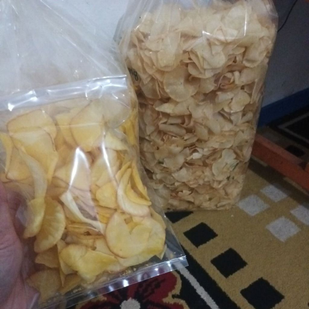 

Keripik singkong rasa jagung bakar kemasan 500gram