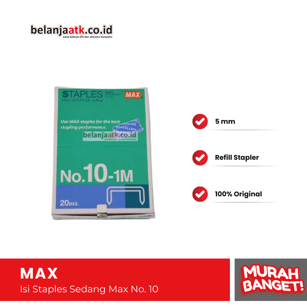 

Isi Staples Sedang Max No. 10 / Isi Ulang