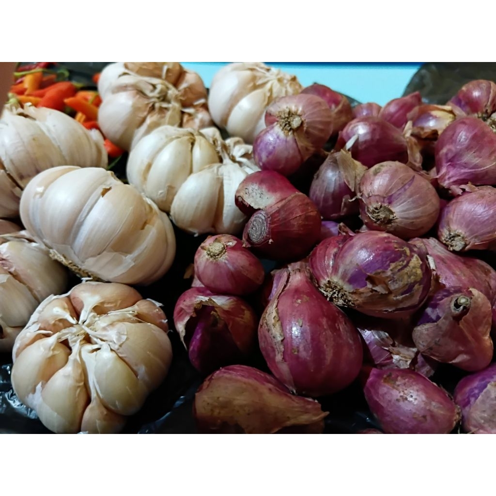 

Bawang Merah Mix Bawang Putih 1kg (500gr + 500gr)