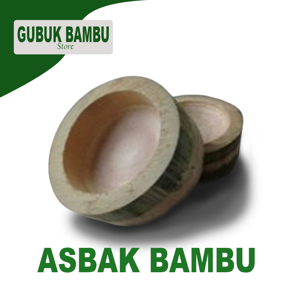 Asbak Bambu Unik Diameter 8-12 cm | Asbak Rokok Kayu Alami Dekorasi Cafe Rumah Minimalis Murah