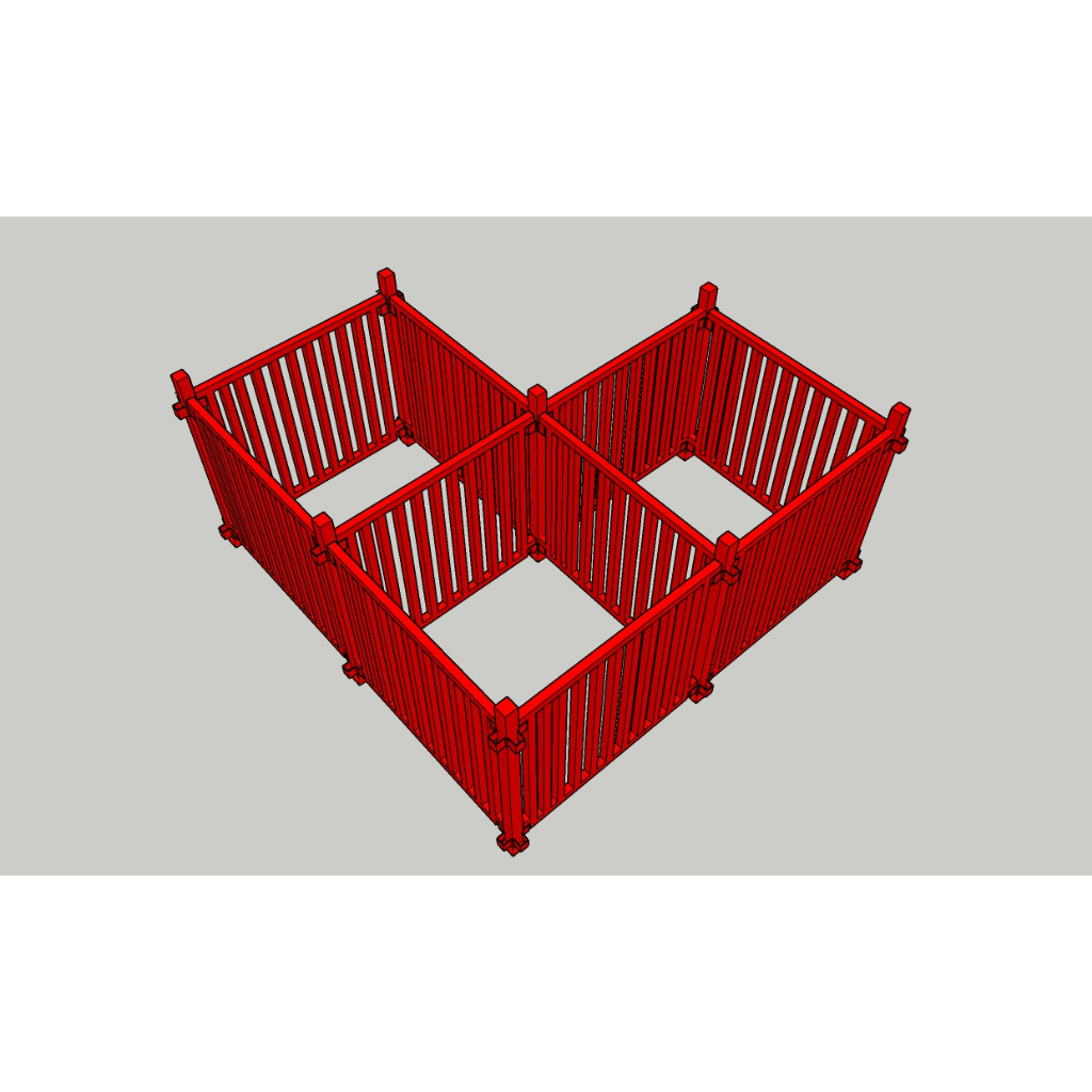 Pagar Anjing, Kandang Pagar susun Besi Hewan Anjing Kucing Portable Indoor Outdoor 10 psc