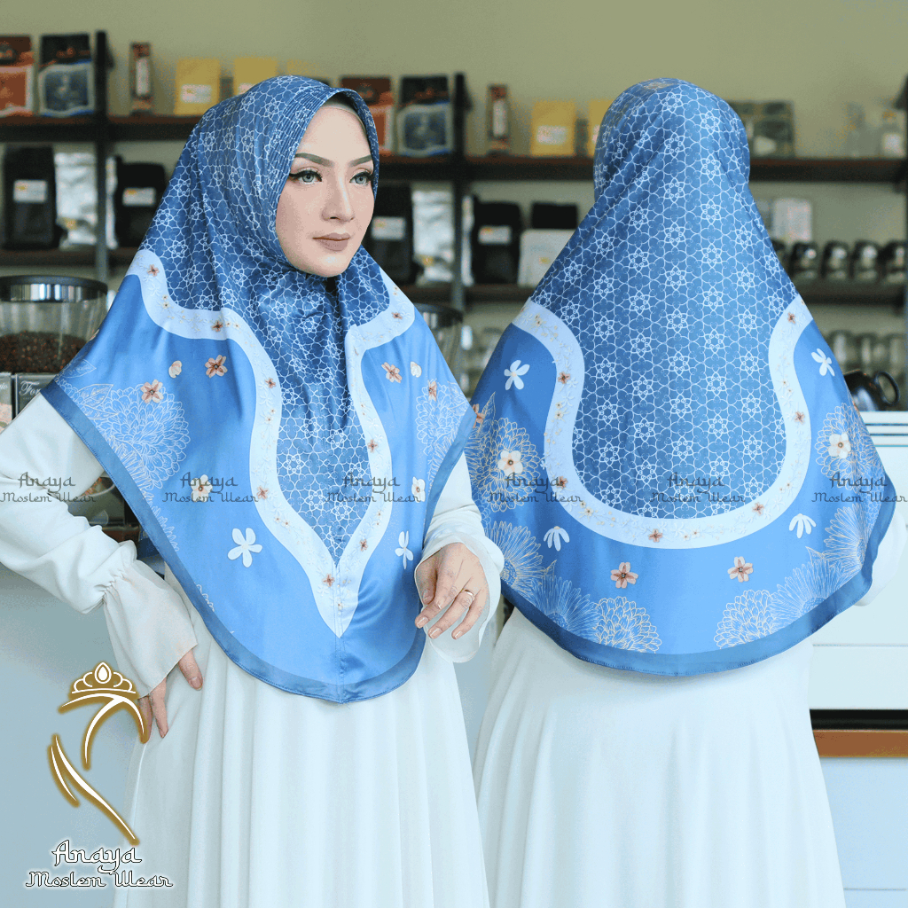 Bergo Instan Daily Jersey Motif Printing Premium