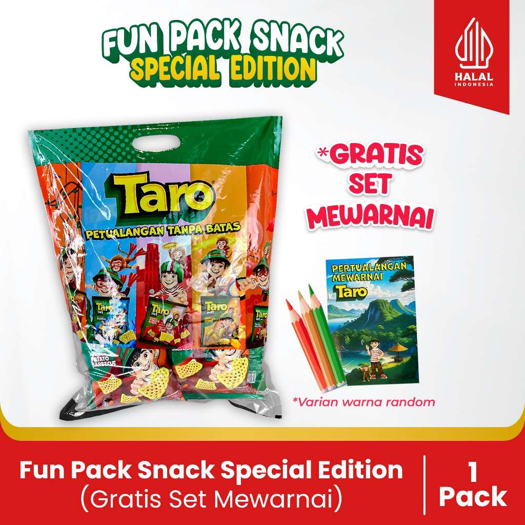 

BUNDLING- 4 Fun Pack Snack Spesial Edition-Paket Hampers Anak-(Gratis Set Mewarnai Lengkap)