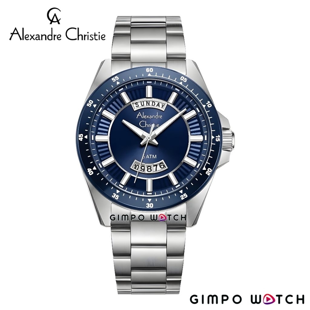 ALEXANDRE CHRISTIE Jam Tangan Analog Pria Original AC6678ME