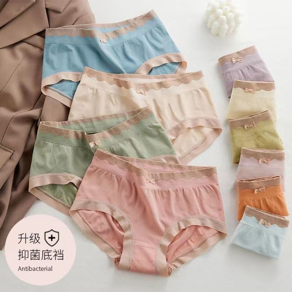 celana dalam celebrity premium antibakteri wanita CD cewek Japan dekorasi lazy girl pants