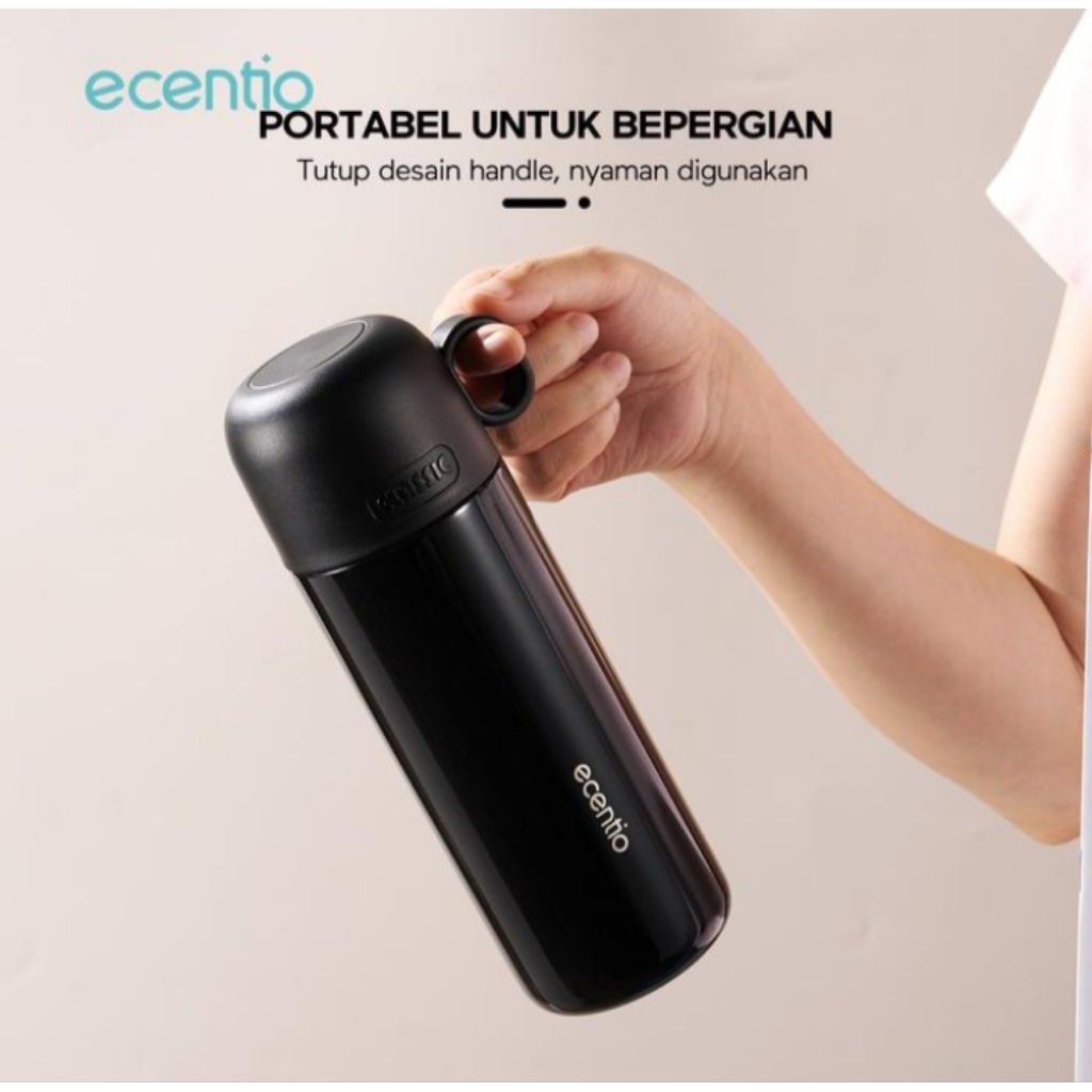 ecentio tumbler/thermos air panas botol minum bepergian