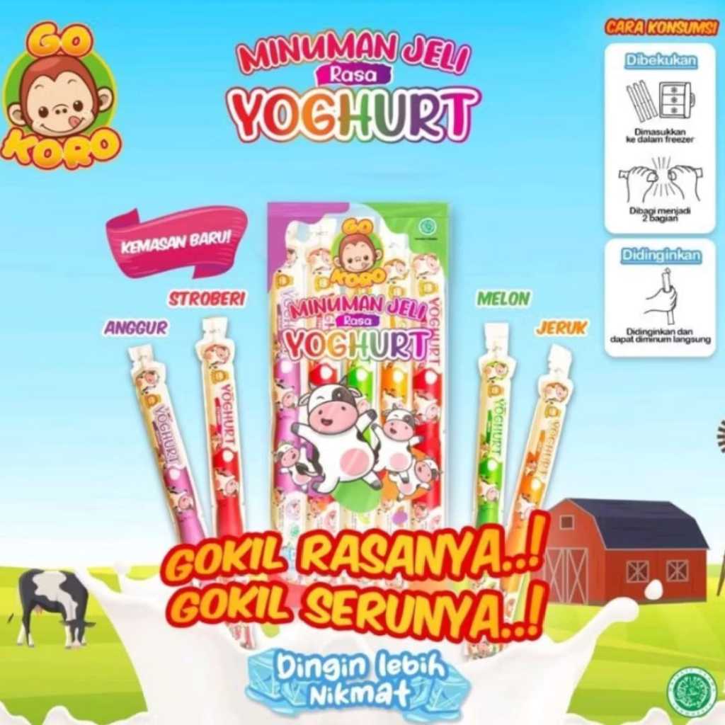 

GoKoro Yoghurt Jelly Stick – Snack Jelly Minuman Segar Rasa Buah Anak & Keluarga
