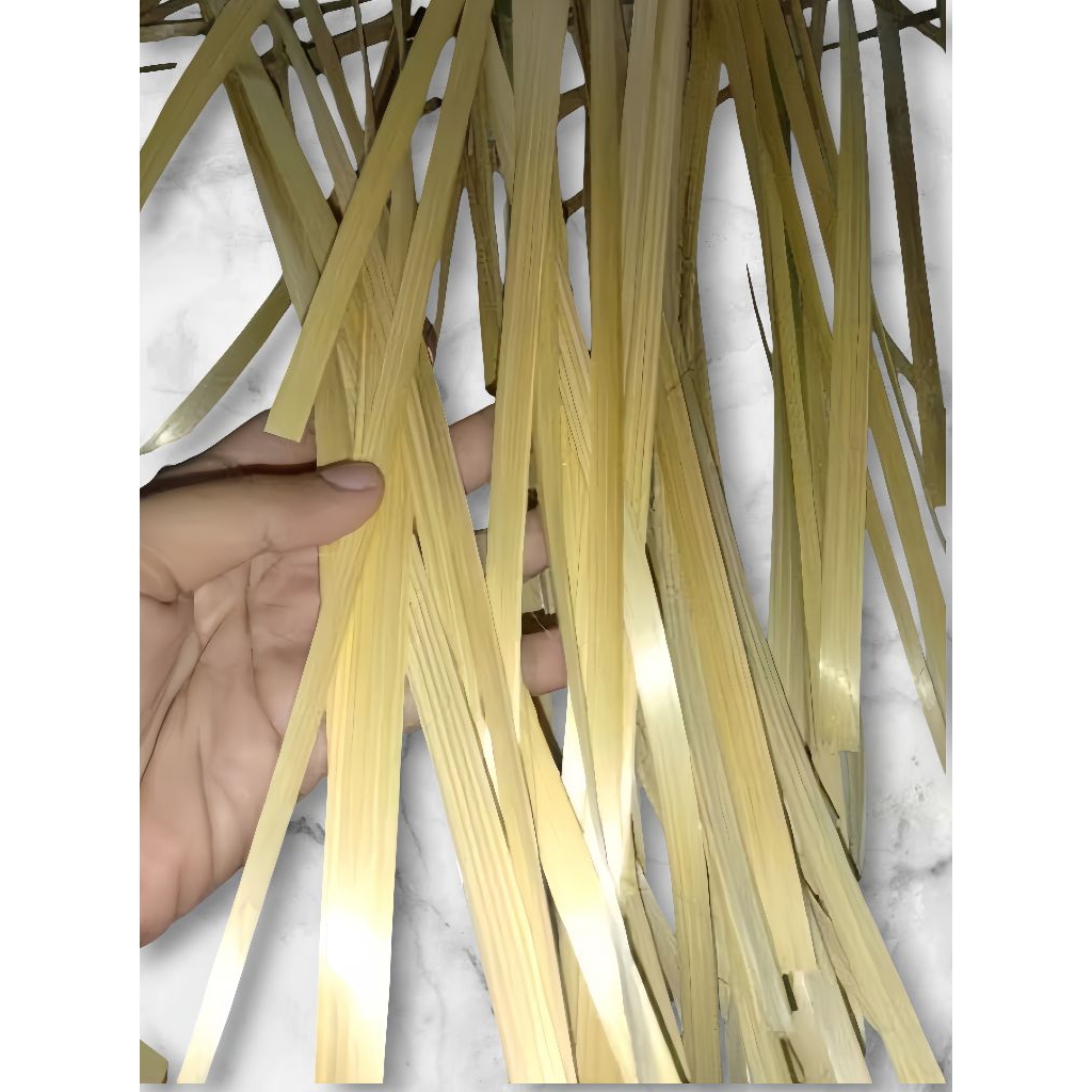 Iratan Bambu Bahan Anyaman Panjang 80 Cm Lebar 1 Cm Isi 25 Lembar