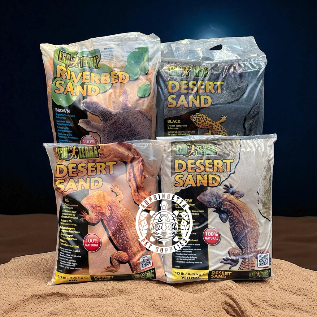 Exoterra Variant Red / Yellow / Black / Brown Desert Sand Pasir Alas Kandang Hamster Bearded Dragon 