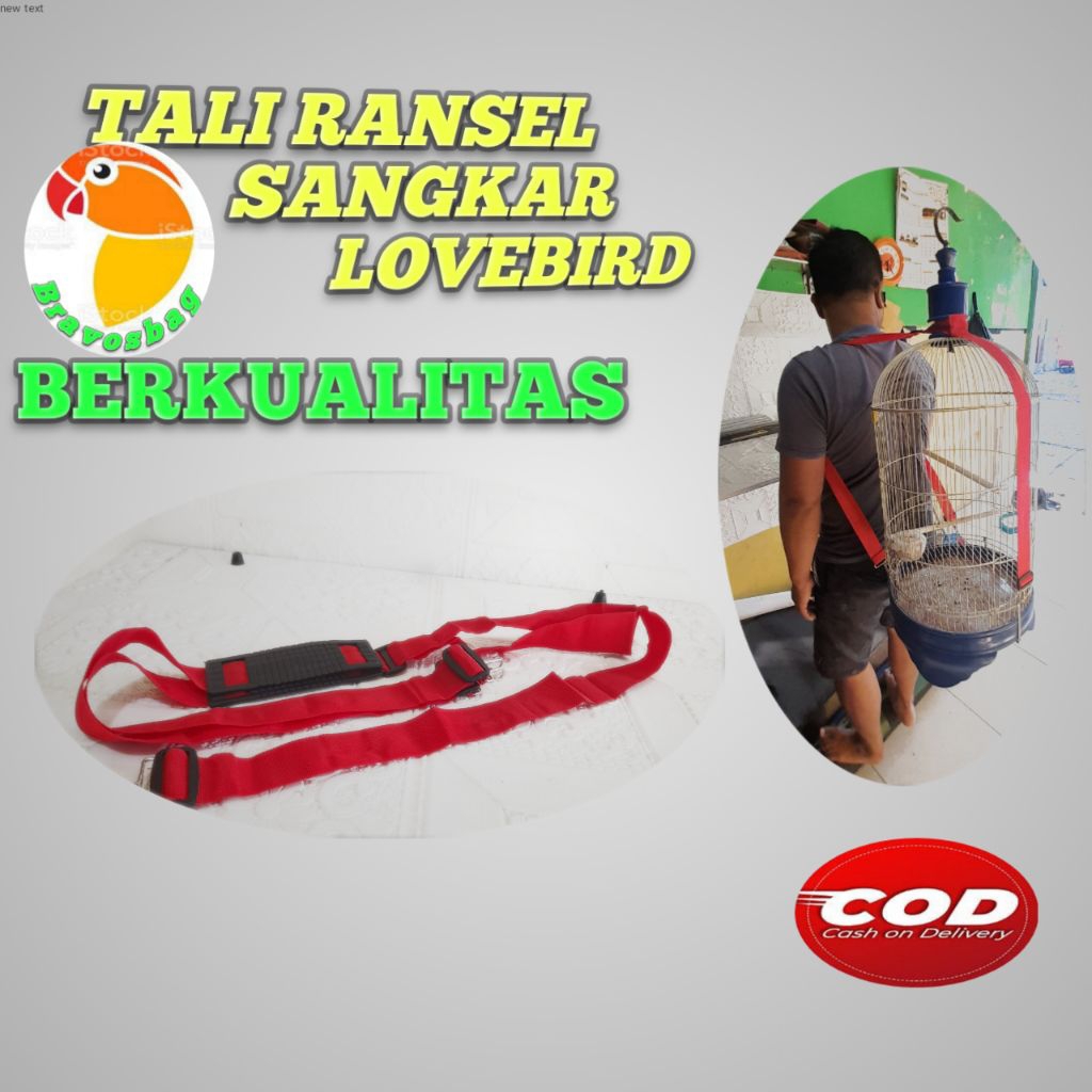 Tali gendong tas sangkar untuk sangkar lovebird