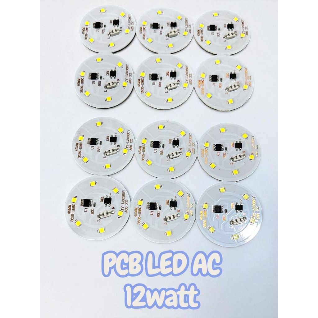 PCB LAMPU LED AC SMD 12W SPAREPART BOHLAM LAMPU 03
