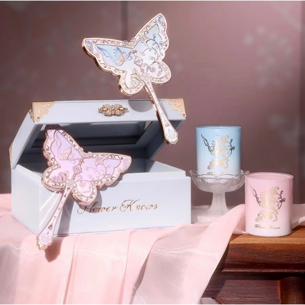 [FAST PO] Flower Knows 8th Anniversary Gift Set – Butterfly Mirror & Scented Candle Limited Edition