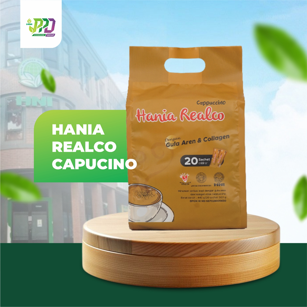 

Hania Realco Cappuccino – Minuman Cappuccino dengan Gula Aren & Collagen Isi 20 Sachet