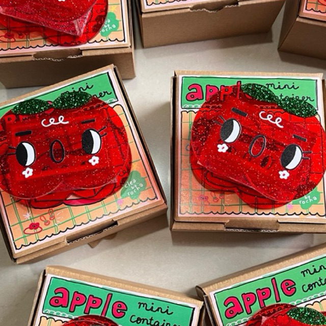 Apple Mini Container Box Organizer Akrilik Acrylic Kotak Perhiasan