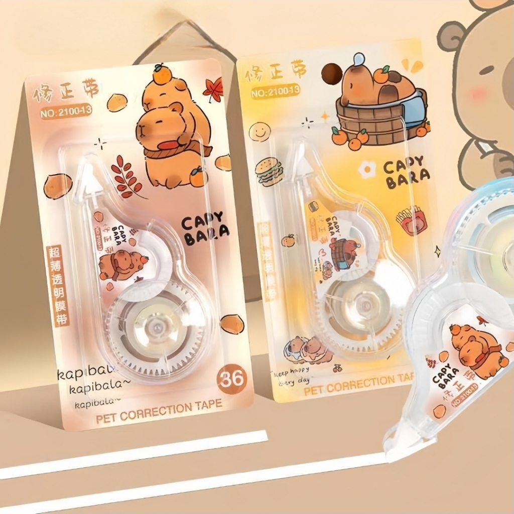 

GYN Correction Tape / Tipex Pita Koreksi / Tip-Ex / Tape Motif Capybara Cute Karakter