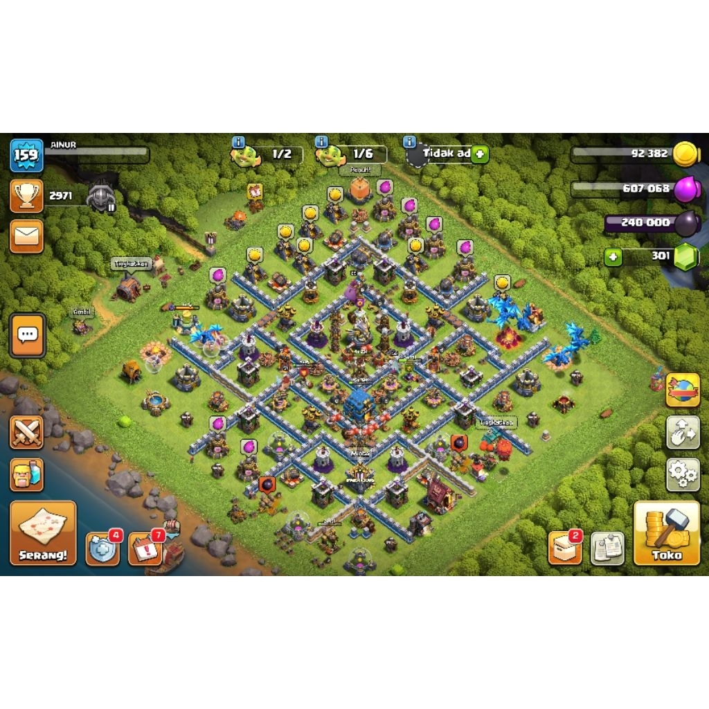 jual akun coc th 12