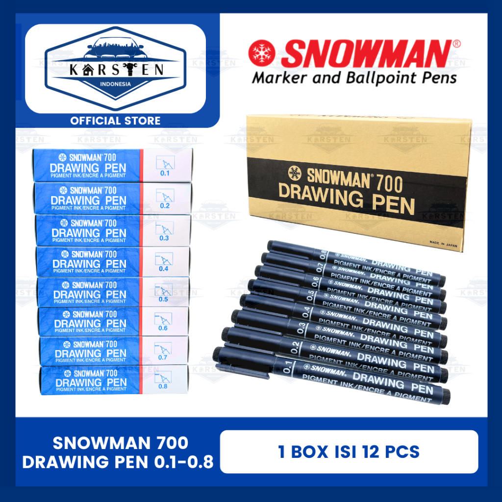 

Marker | Spidol Snowman Drawing Pen FT-700 (0.1mm - 0.8mm)
