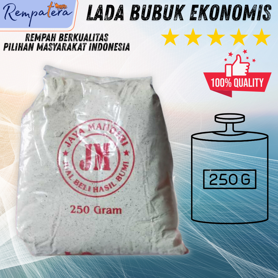 

REMPATERA - Lada Bubuk Ekonomis 250gram - Lada Bubuk Bumbu Tabur, Masak, Bakso Hemat