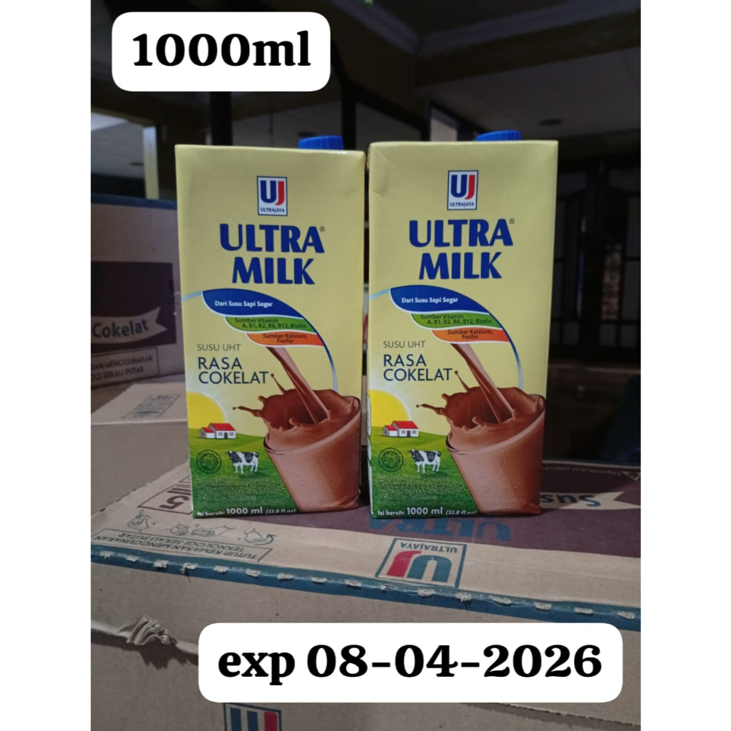 

susu ultra rasa coklat 1000 ml exp 08-04-2026