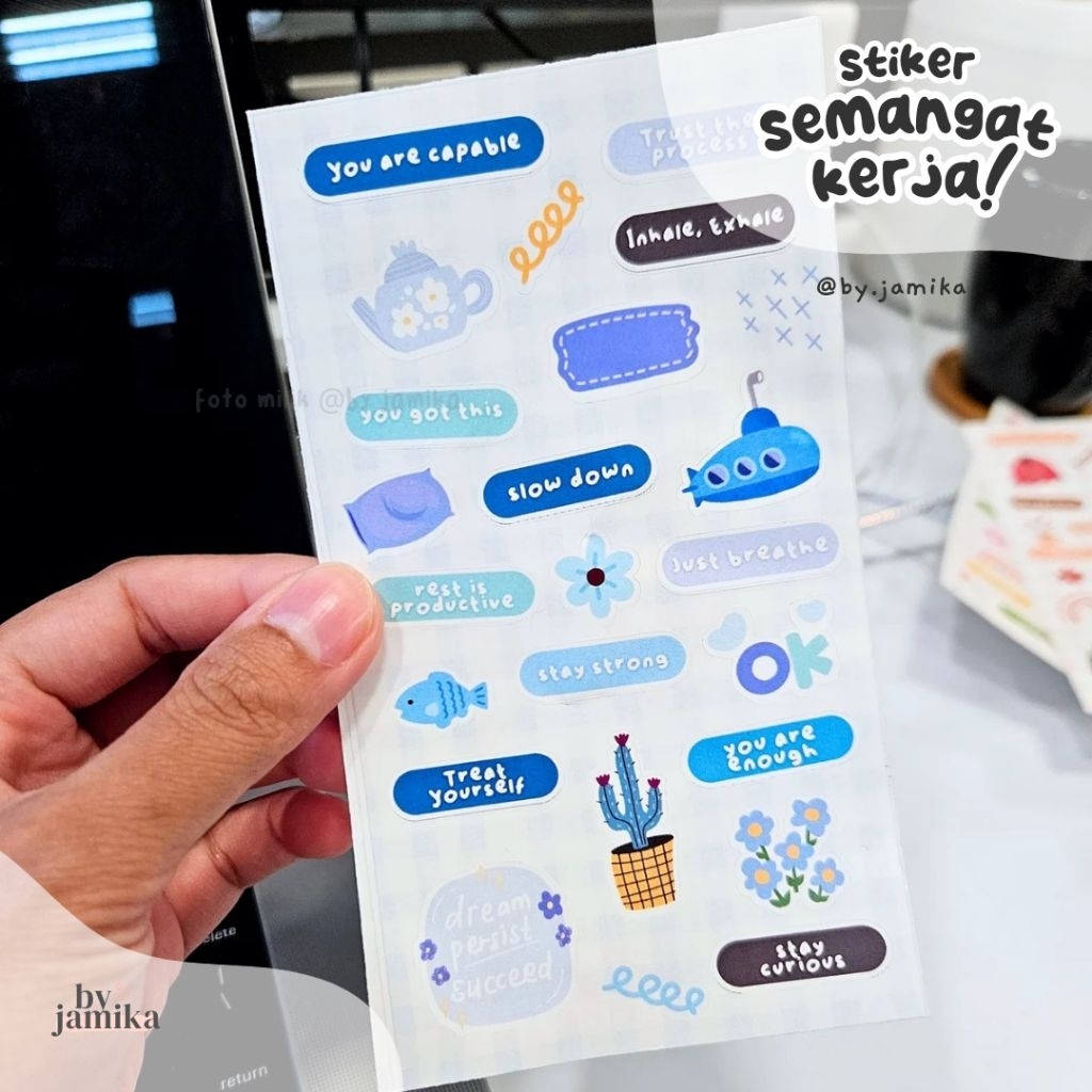 

NEW Stiker set semangat kerja @by.jamika