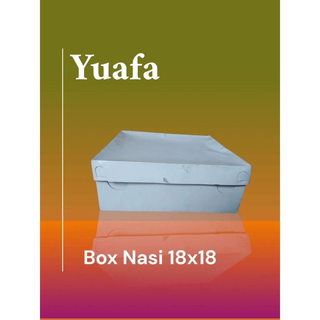 

Dus nasi 18x18 putih polos isi 50 pcs