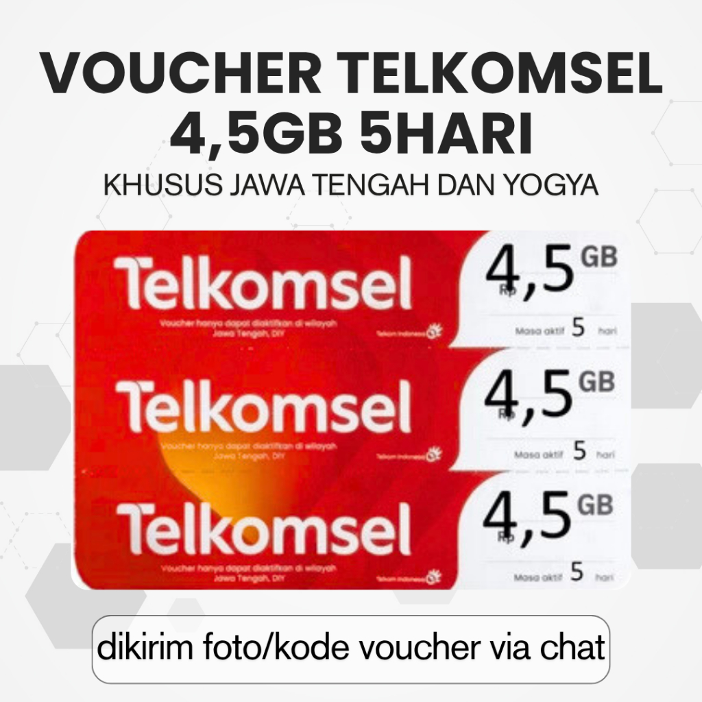 Voucher Telkomsel 4,5GB 5Hari Jateng