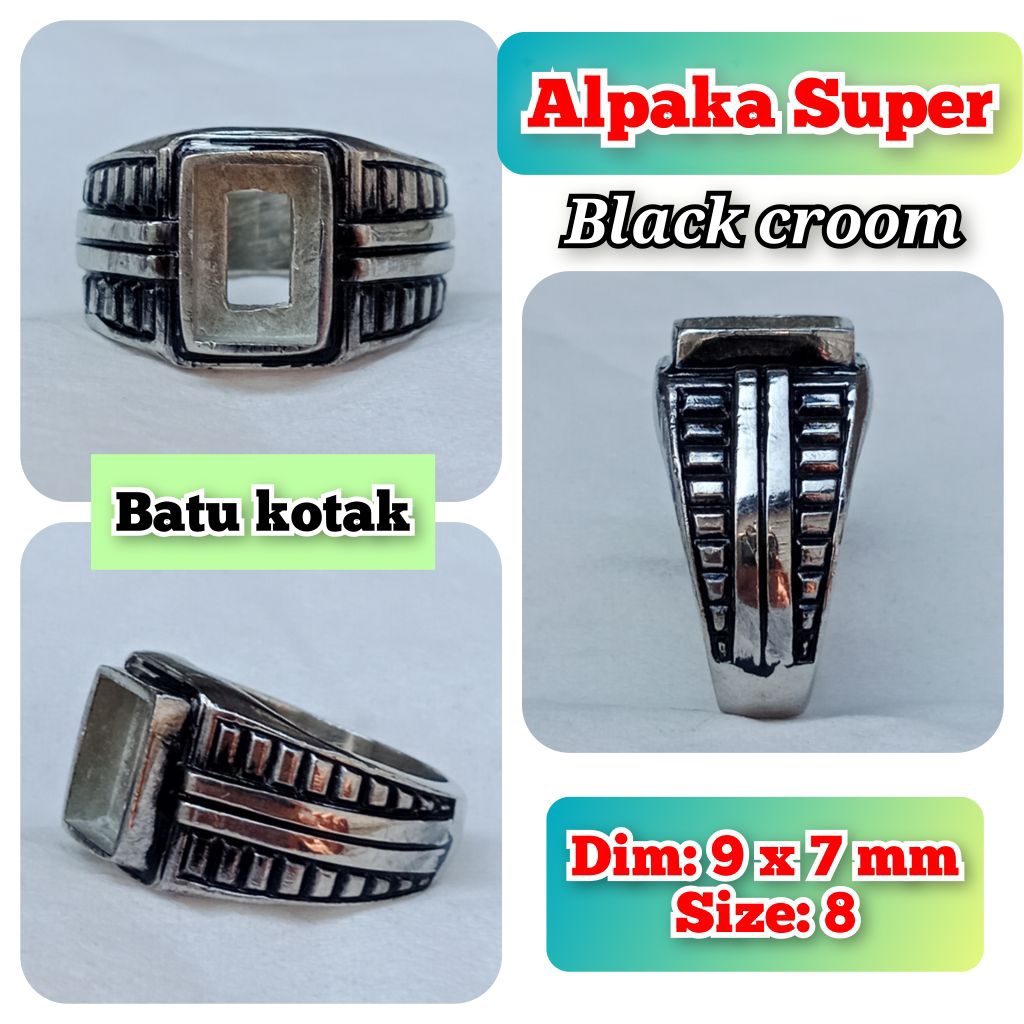 emban batu akik dan permata alpaka super alpaka tanam model kotak.01