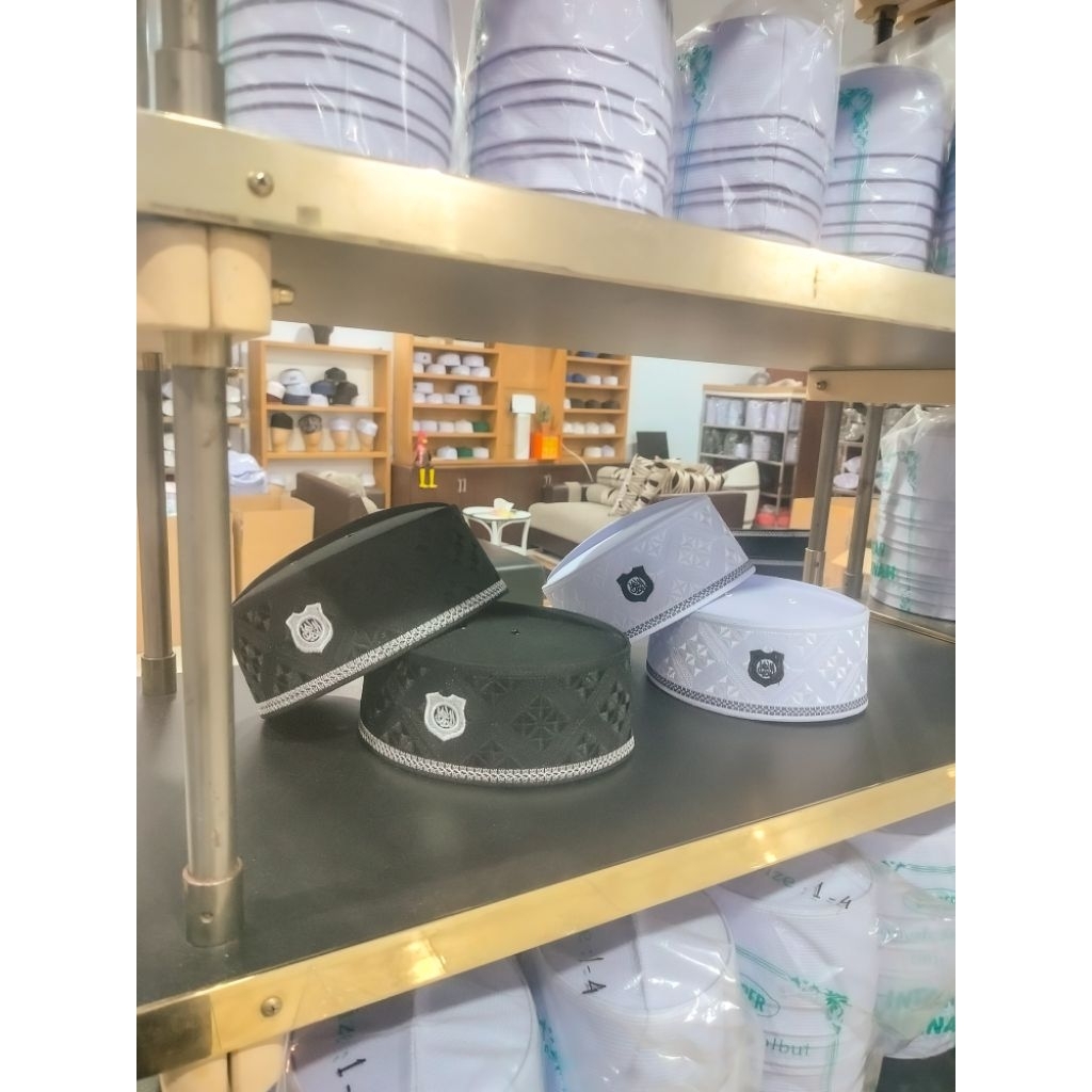 Grosir Peci Assagofah Terompah Al-Madinah tinggi 7 cm 20 pcs, Peci murah grosir, Peci murah pria dew