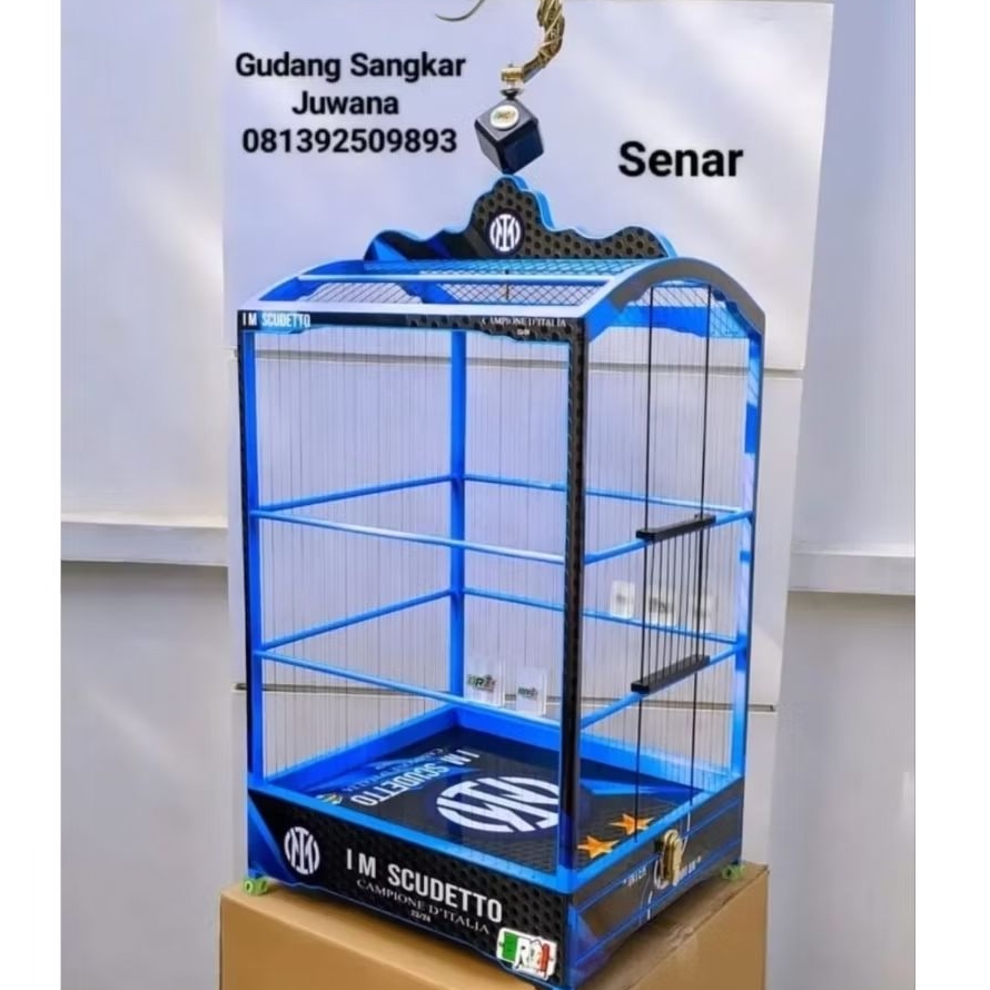 Sangkar BRO Koper decal No.2 Ruji Senar Pion kotak dadu + Fullset Kerodong + Free Pallet Kayu