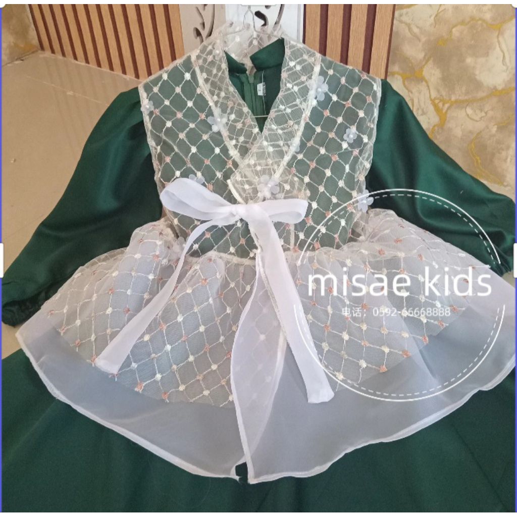 Rompi Hanbok Anak Perempuan, Vest anak, Outer anak korea, SET Gamis Anak